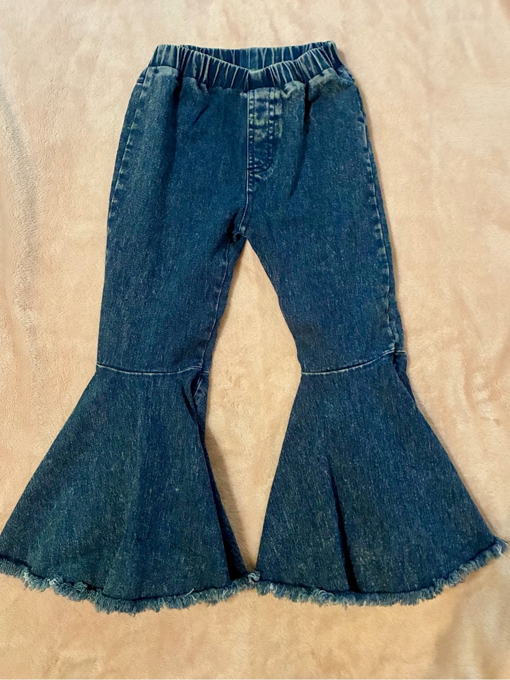 Girls Dark Blue Flared Jeans